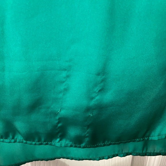 Ladies ZARA Green High Collar Blouse (Medium) - Picture 6 of 7